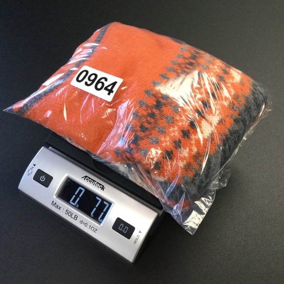 Women's Takeout Sweater Small Medium Orange Gray Y2K I - Picture 8 of 8